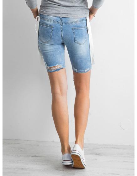 Dámské šortky s nášivkami ELI modré 