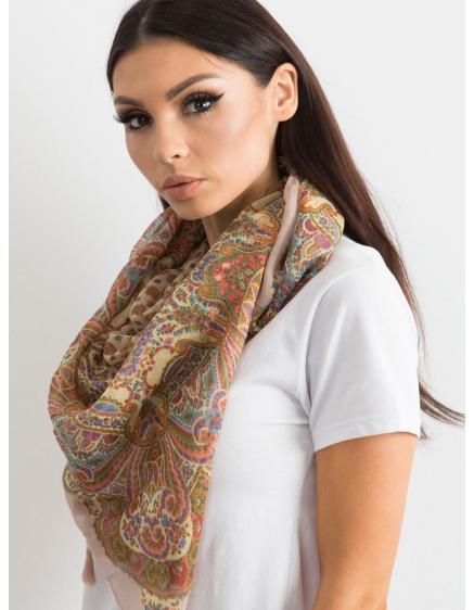 Dámsky šál s potlačou a strapcami JORDAN ružový