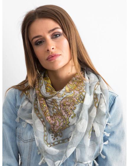 Női mintás sál NICO szürke