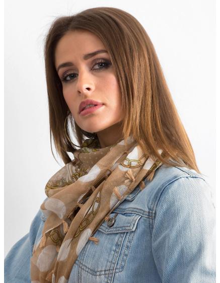 Női mintás sál CRUZ beige