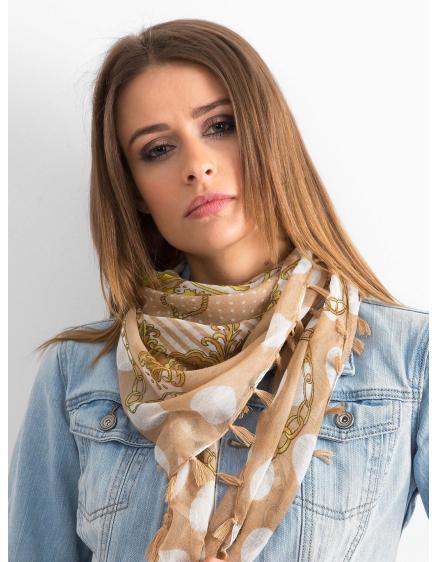 Női mintás sál CRUZ beige