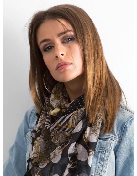 Černý vzorovaný šátek