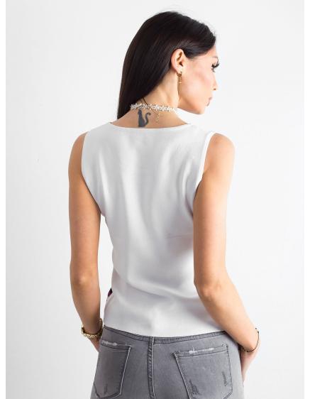 Dámsky pruhovaný top LIGA bielo-fialový