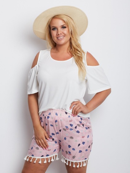 Dámské šortky PLUS SIZE růžové 