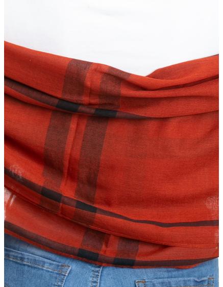 Dámsky károvaný šál ARNAV hnedý