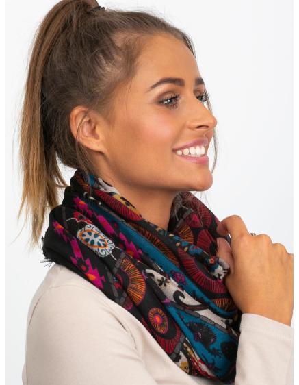 Dámsky šál s potlačou JAMARI čierna