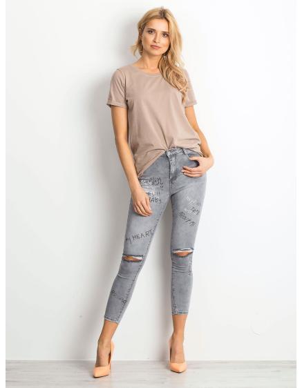 Női TRANSFORMATIVE póló bézs színben