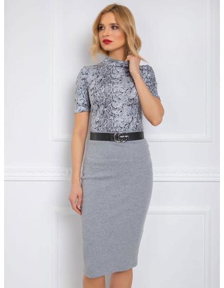 Dámská sukně roužkovaná Jammie RUE PARIS šedá p