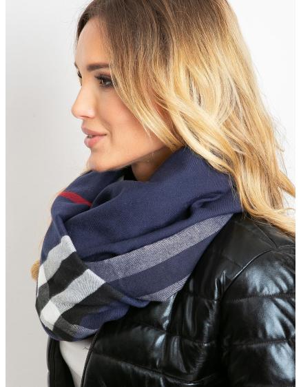 Dámský šátek s třásněmi JUAN námořnicky modrý 