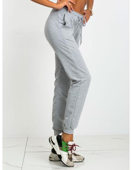 Dámské tepláky melanžové FASTER šedé