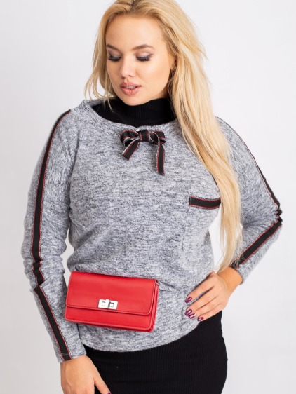 Dámska plus size blúzka DIAZ sivá