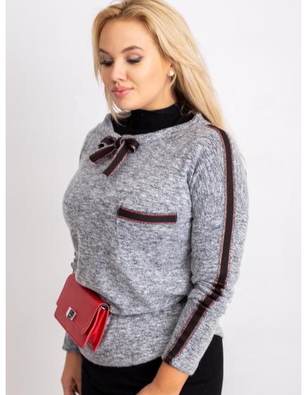 Dámská halenka plus size DIAZ šedá 