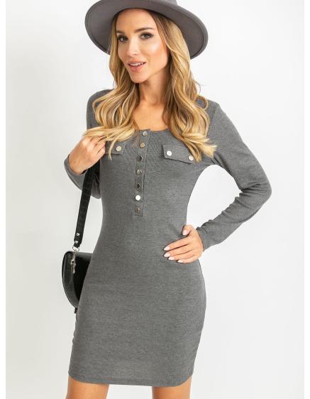 Dámské šaty JULIET tmavě šedé 