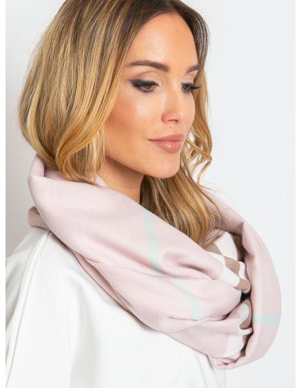 Dámský šátek s třásněmi HAMZA světle růžový 