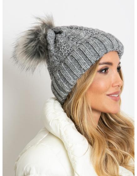 Dámska zimná čiapka sivá