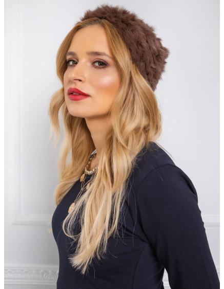 Női szőrmés sapka barna