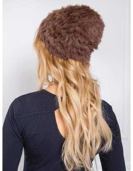 Női szőrmés sapka barna