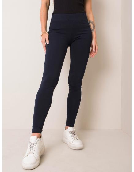 Dámské legíny RUE PARIS s pruhem námořnická modrá