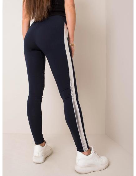 Dámské legíny RUE PARIS s pruhem námořnická modrá