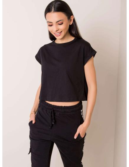 Női póló Eva RUE PARIS fekete