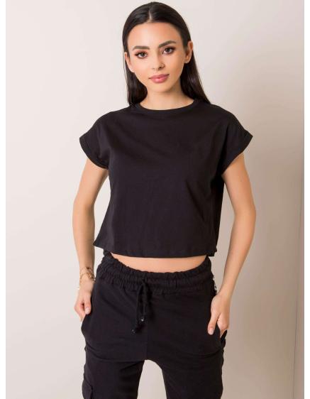 Női póló Eva RUE PARIS fekete