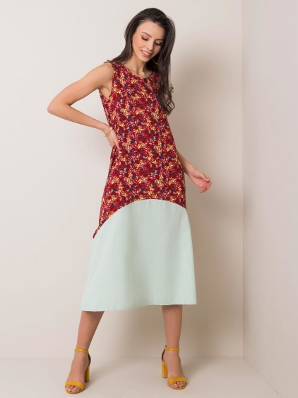 Dámske šaty RUE PARIS Sunflower burgundy