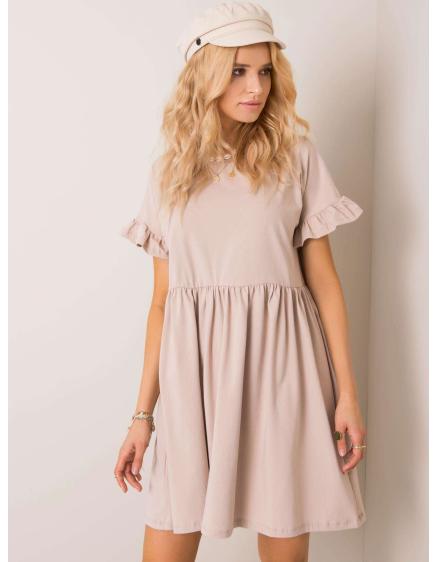 Dámské šaty Marietta RUE PARIS béžové 