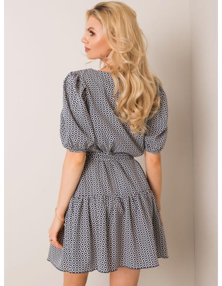 Dámské šaty ROMANCE námořnicky modré a bílé 