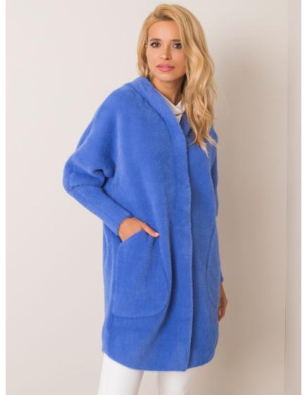 Dámský kabát z alpaky CAROLYN modrý 