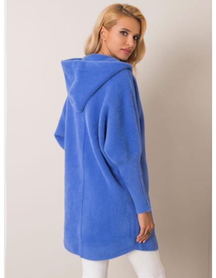 Dámský kabát z alpaky CAROLYN modrý 