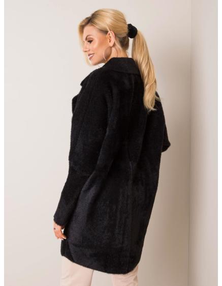 Dámský kabát z alpaky NORA Černý