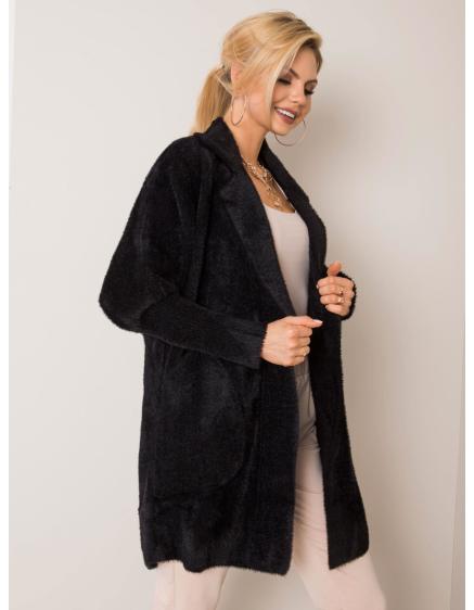 Dámský kabát z alpaky NORA Černý
