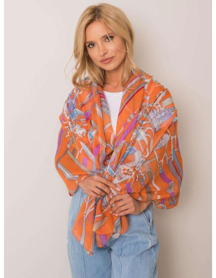 Női mintás sál DARREN narancssárga