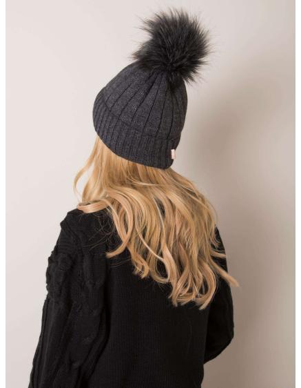 Dámská čepice RUE PARIS tmavě šedá 