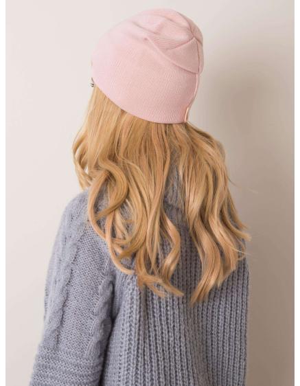 Dámská čepice basic RUE PARIS světle růžová 