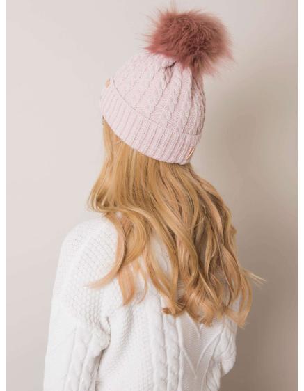 Női világos rózsaszínű sapka RUE PARIS