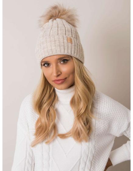 Béžová zimní čepice RUE PARIS