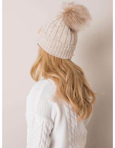 Béžová zimní čepice RUE PARIS