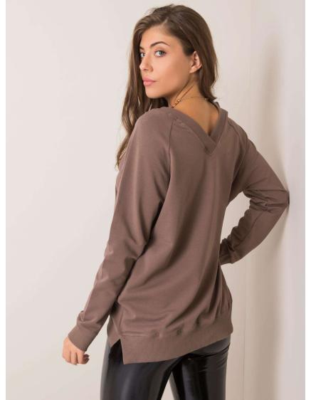 Dámska mikina Leila RUE PARIS hnedá