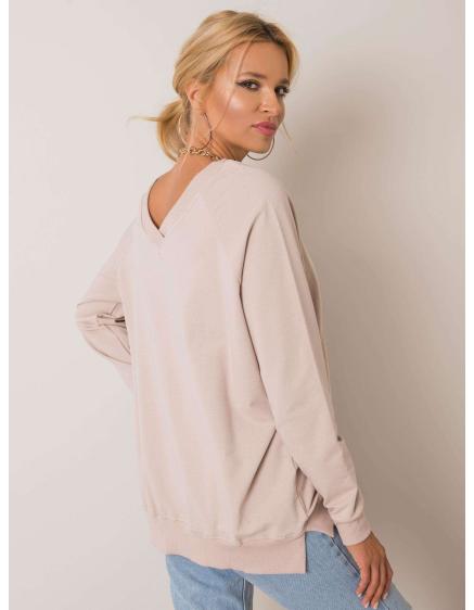 Dámska mikina Leila RUE PARIS beige