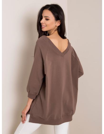 Dámska mikina Sally RUE PARIS svetlohnedá