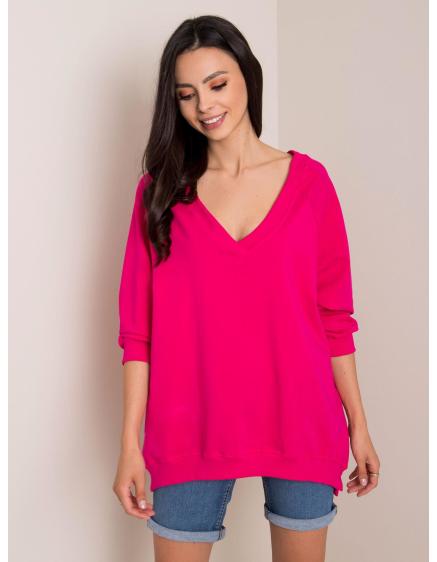 Női pulóver Sally RUE PARIS Sally RUE PARIS sötét rózsaszín