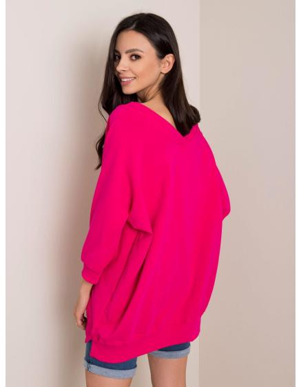 Női pulóver Sally RUE PARIS Sally RUE PARIS sötét rózsaszín