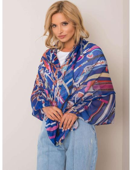 Női mintás sál CHASE kobalt kék