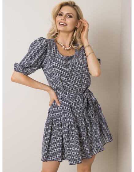 Dámské šaty ROMANCE námořnicky modré a červené 