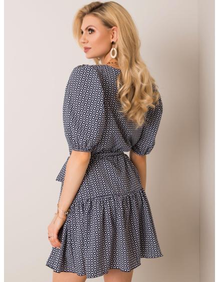 Dámské šaty ROMANCE námořnicky modré a červené 