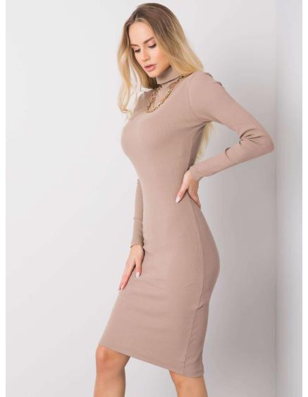 Dámské šaty Livia RUE PARIS tmavě béžové 