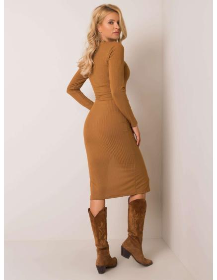 Dámské šaty MIKKA světle hnědé 