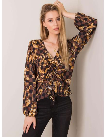 Női blúz BLAIRE barna-fekete