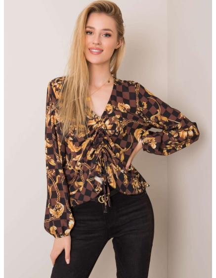 Női blúz BLAIRE barna-fekete